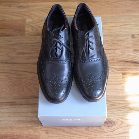 Rockport NEW Men's Total Motion Advance Wingtip Oxford Leather Black CH9690 9.5M - Picture 13 of 15